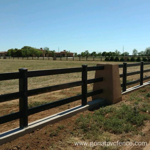 Black PVC horse fences